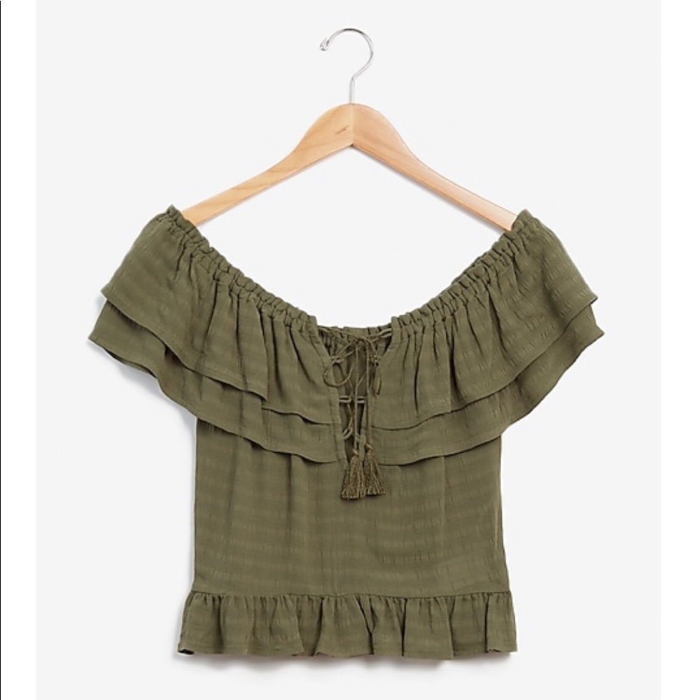 Express Off the Shoulder Crop Top